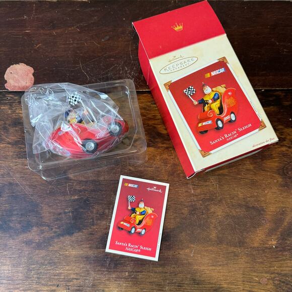 Hallmark NASCAR 2002 Santa's Racin' Sleigh Christmas Holiday Ornament NEW - Picture 5 of 5